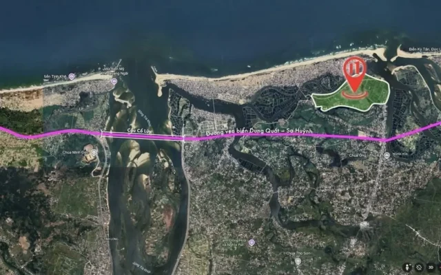 Đường ven biển Dung Quất - Sa Huỳnh và vị trí dự án Coastal Quảng Ngãi