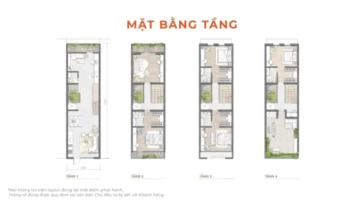 Nhà công viên Coastal Quảng Ngãi - mặt bằng tầng