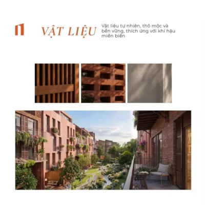 vật liệu tự nhiên bền vững, thích ứng với khí hậu miền biển