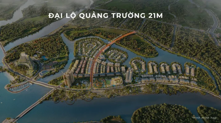 Đại lộ Quảng Trường rộng 21m không chỉ là tuyến đường giao thương mà còn lại điểm kết nối đến hệ thống giao thông khi được quy hoạch kết nối đến đường ven biển Dung Quất - Sa Huỳnh