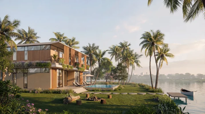 Dinh thự biển trị liệu. Nguồn Chủ đầu tư dự án Coastal Quảng Ngãi