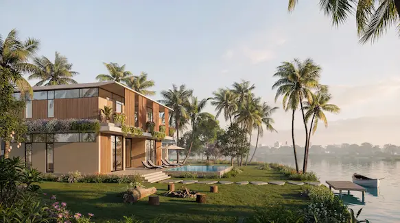 Dinh thự biển trị liệu. Nguồn Chủ đầu tư dự án Coastal Quảng Ngãi - mobile