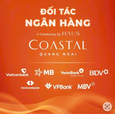 Đối tác ngân hàng dự án Coastal Quảng Ngãi bao gồm 7 đối tác uy tín nhất trên thị trường.