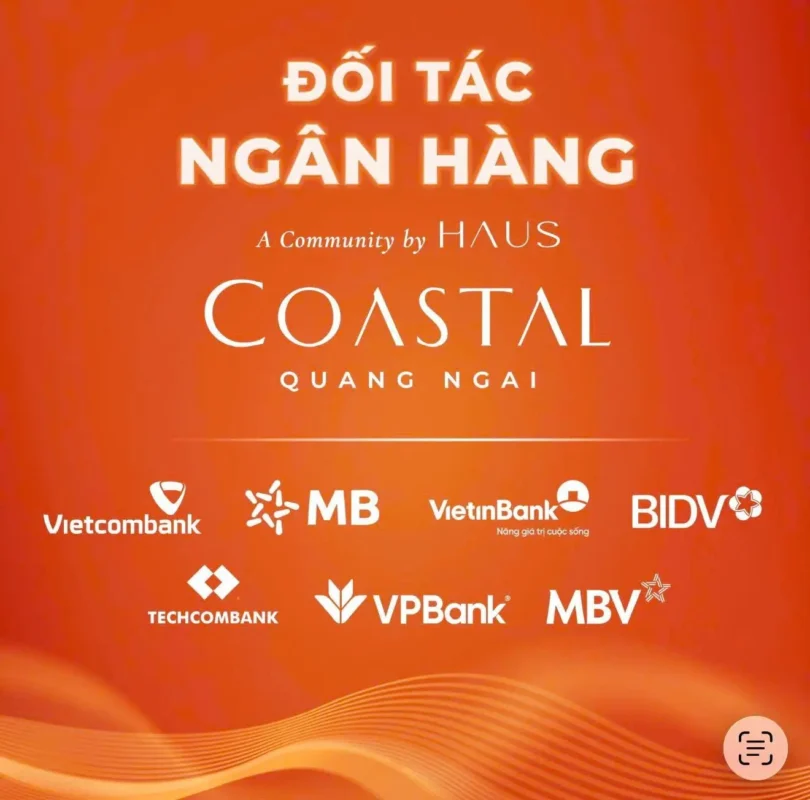 Đối tác ngân hàng dự án Coastal Quảng Ngãi bao gồm 7 đối tác uy tín nhất trên thị trường.