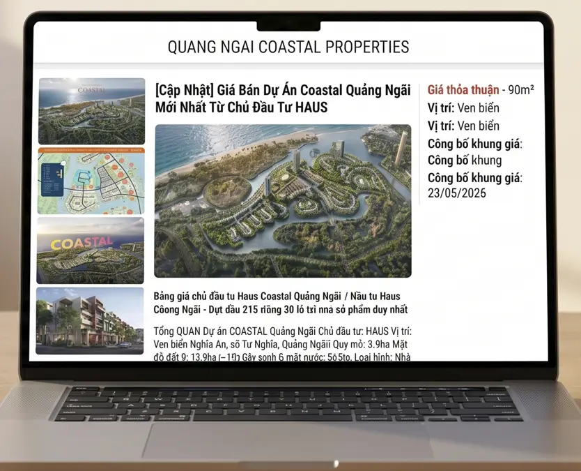Thực hư thông tin giá bán Coastal Quảng Ngãi
