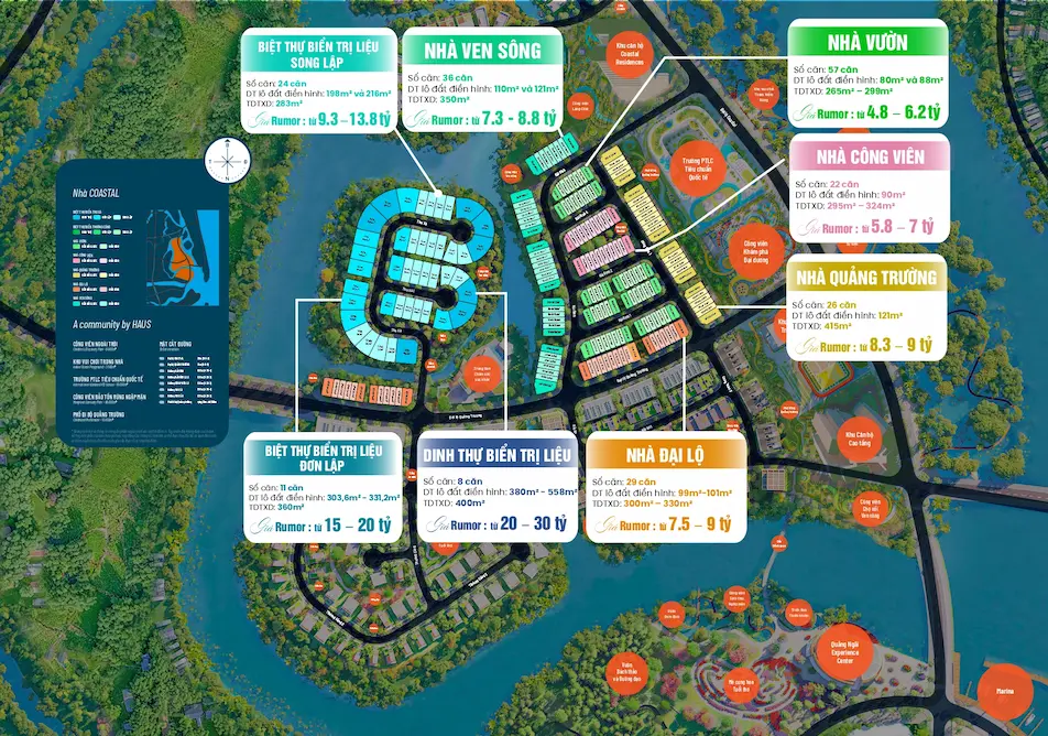 Tổng mặt bằng Giá bán Coastal Quảng Ngãi 2026