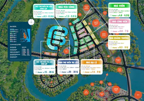 Tổng mặt bằng sản phẩm Coastal Quảng Ngãi - Phần Mobile
