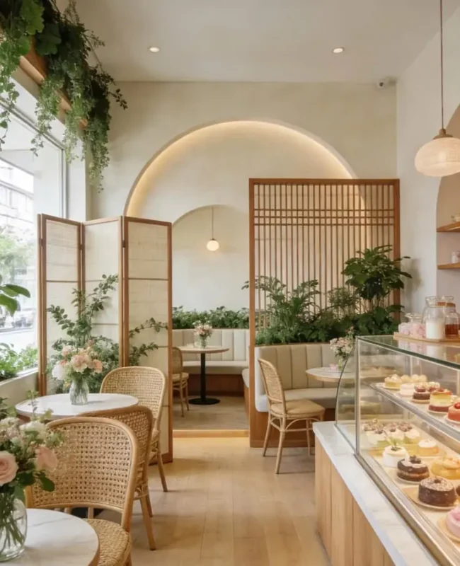 mô hình quán caffe tại các căn shophouse Coastal Quảng Ngãi