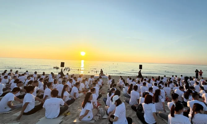 Hoạt động trong sự kiện team building nhà kết nối cộng đồng của dự án Coastal Quảng Ngãi