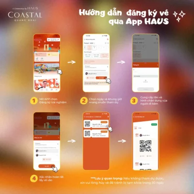 Hướng dẫn đăng ký sự kiện trải nghiệm Công viên khám phá đại dương Coastal Quảng Ngãi