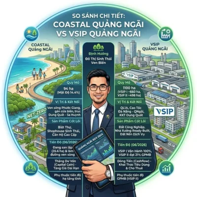 So sánh Coastal Quảng Ngãi và VSIP Quảng Ngãi