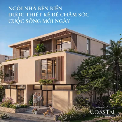 Phân khu ốc đảo biệt lập bao bọc bởi mặt nước tại Coastal Quảng Ngãi