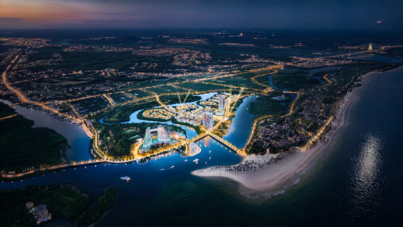 Phối Cảnh Tổng Thể Đêm Dự Án Coastal Quảng Ngãi