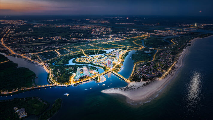 Phối Cảnh Tổng Thể Đêm Dự Án Coastal Quảng Ngãi