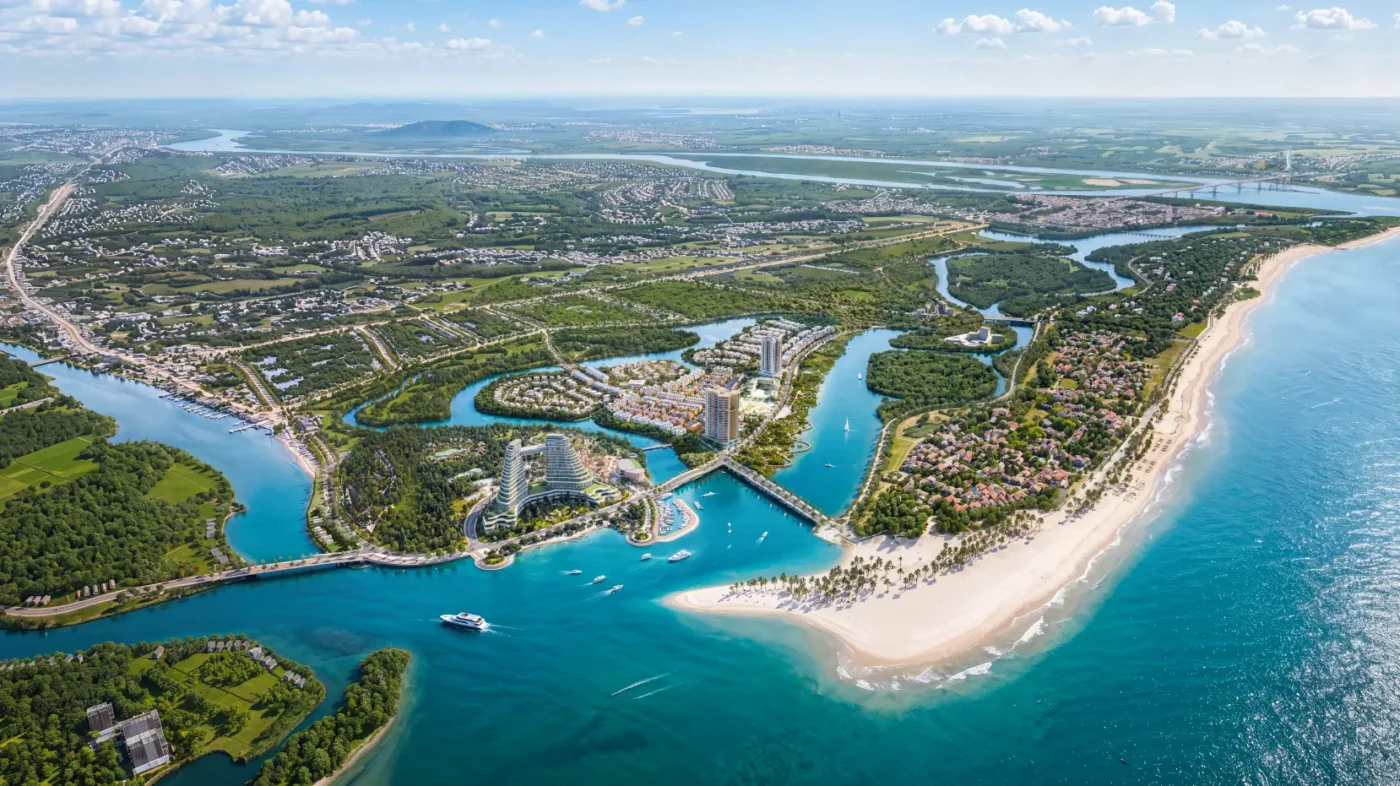 Phối cảnh tổng thể ngày dự án Coastal Quảng Ngãi